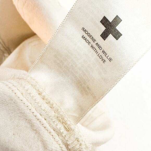 Imogene and Willie Sophie Straight Leg Cream Denim Jeans Size 30 - Picture 7 of 9